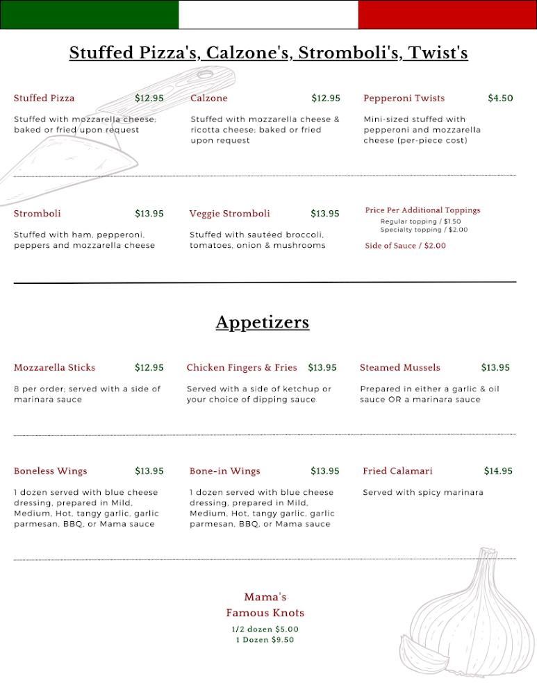 Mama Maria's Ristorante & Pizzeria Menu image 3